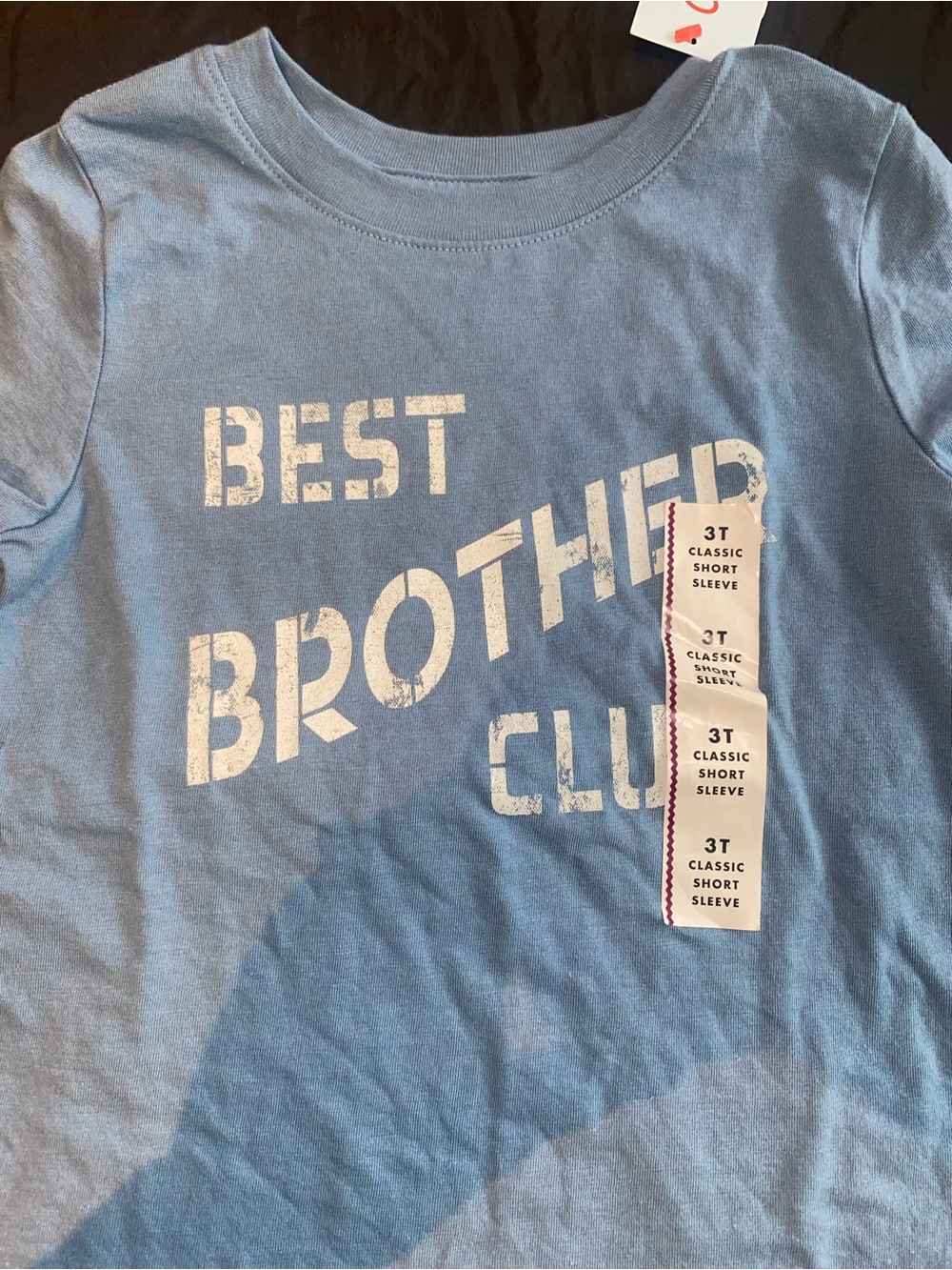 Cat & Jack Light Blue "Best Brother Club" Short Sleeve Tee - Picture 2 of 7